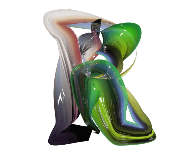 Experimental 3D typographic forms created in Cinema 4D