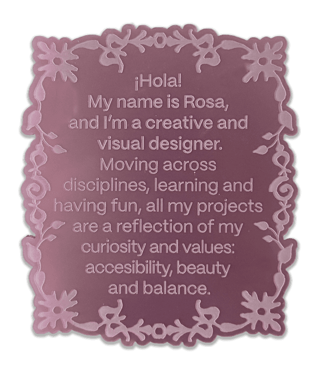 Minimal business card design for Rosa Mota Robles