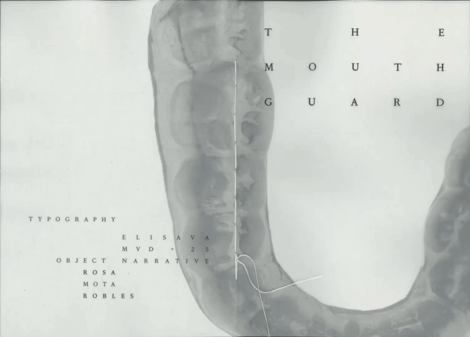 Animated cover of The Mouth Guard fanzine about dental language and appliances